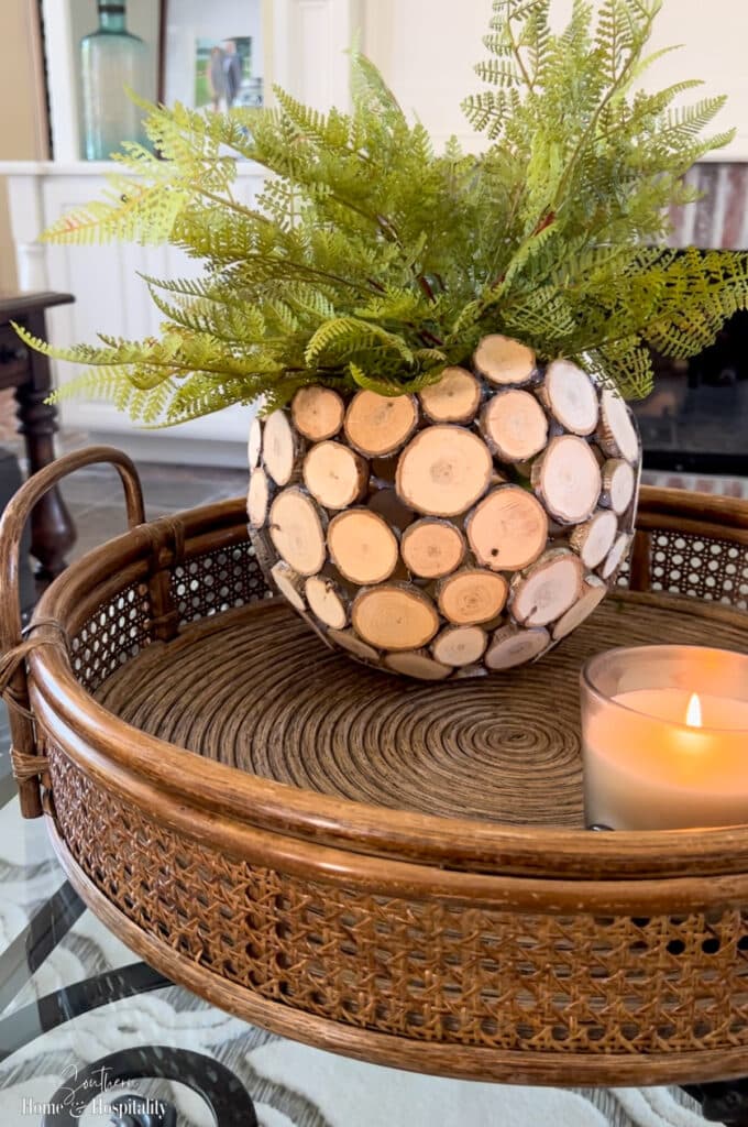 How to Make a Rustic Wood Slice Vase with a Balloon